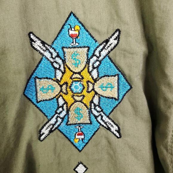 Reason Shirt Mens Large Camp Button Down Southwestern Aztex Granola Casual - Picture 3 of 9